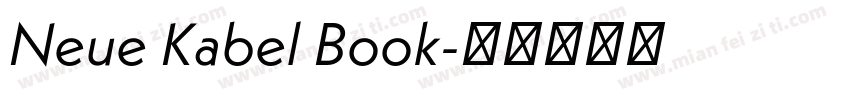Neue Kabel Book字体转换